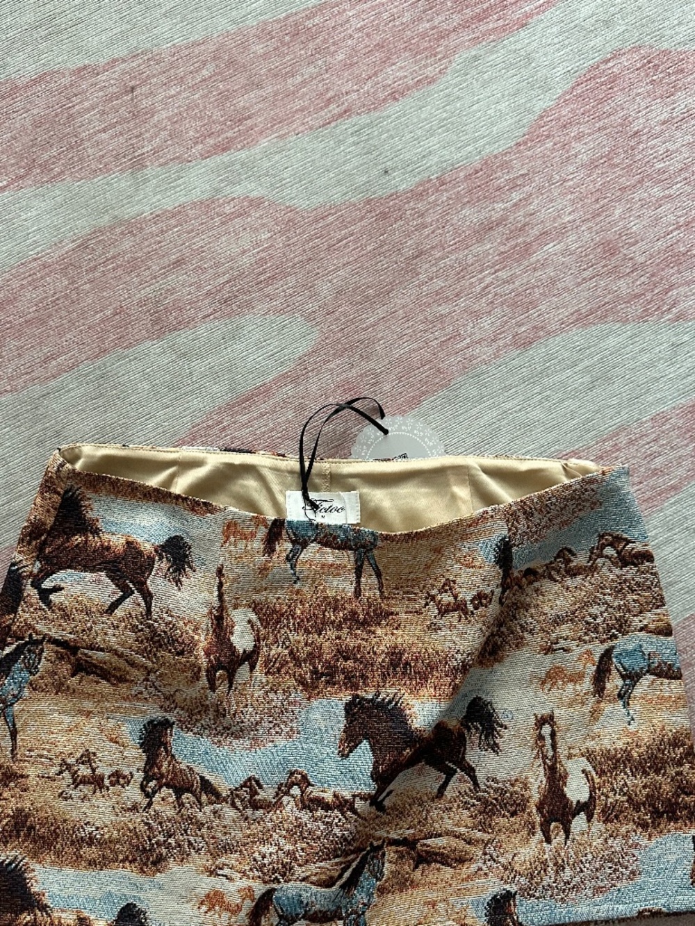 Pony Canvas Mini Skirt